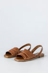 Leather flat sandals