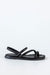 Leather strappy flat sandals