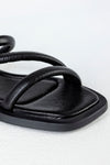 Leather strappy flat sandals
