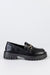 Chunky sole loafers with chain