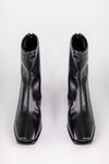 Zip back fastening boots