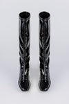 Zip back fastening boots