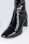 Zip back fastening boots
