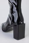 Zip back fastening boots
