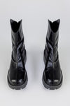 Zip back fastening boots