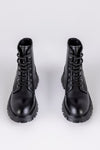 Leather lace-up boots