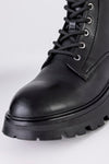 Leather lace-up boots