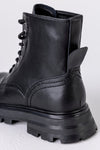 Leather lace-up boots