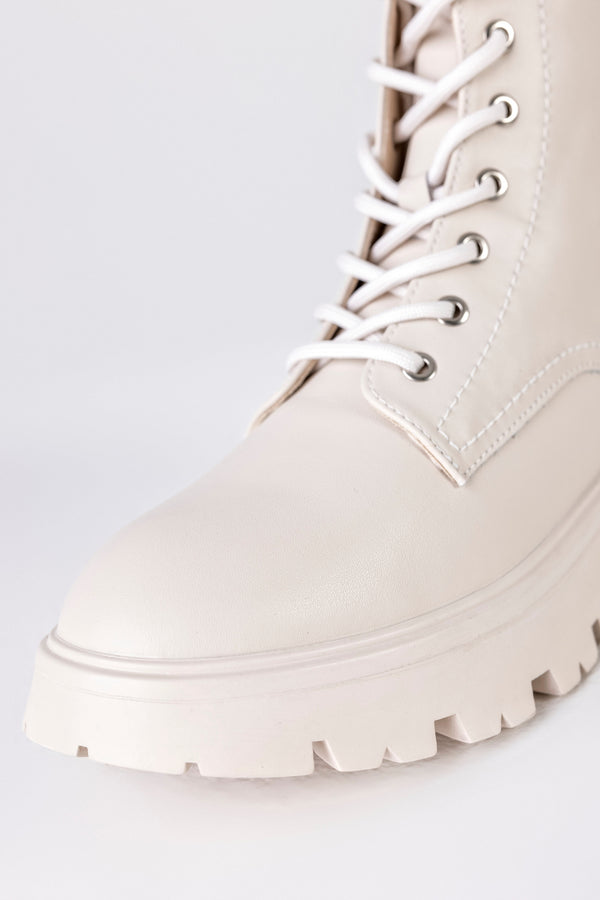 Leather lace-up boots