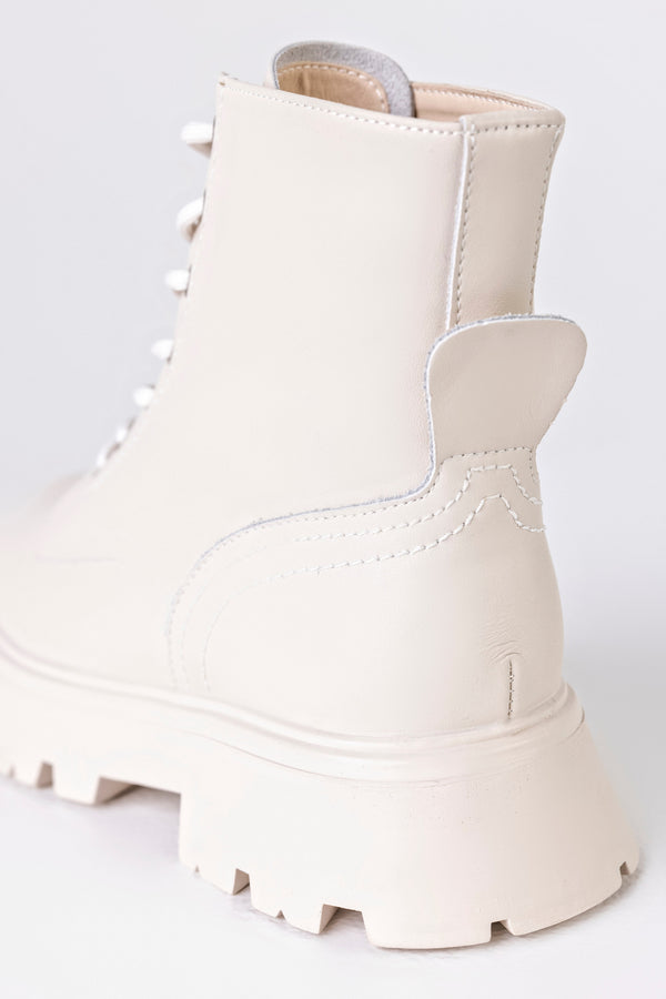 Leather lace-up boots