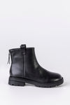 Zip back fastening boots