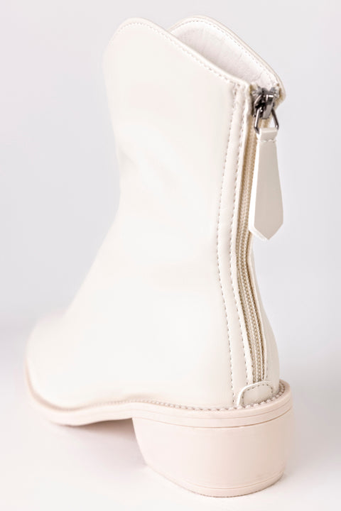 Cowboy style zip back fastening boots