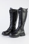 Lace-up long boots