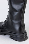 Lace-up long boots