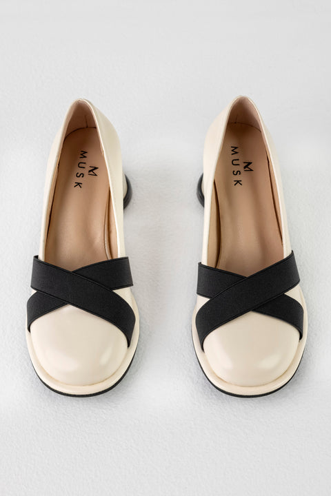 Round heeled women shoes