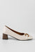 Heeled loafers with chain