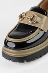 Chunky sole loafers with chain
