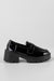 Chunky sole patent loafers
