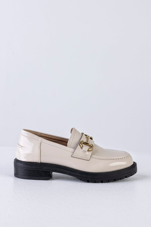 Chunky sole loafers with chain