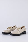 Chunky sole loafers with chain