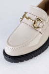 Chunky sole loafers with chain