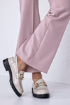 Chunky sole loafers with chain