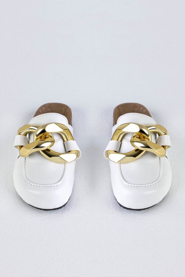 Chain loafer mules