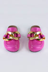 Chain loafer mules