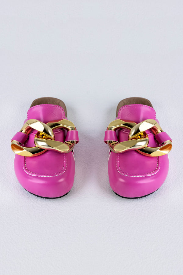 Chain loafer mules