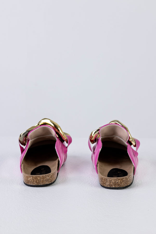 Chain loafer mules