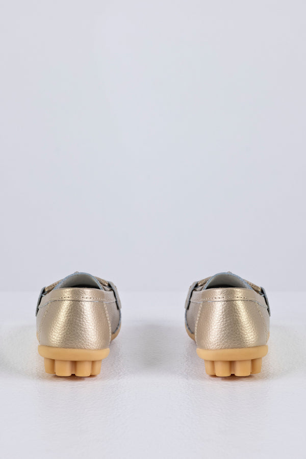 Mocassins en cuir avec ruban