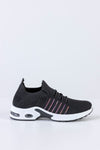 Knitted sneakers with laces