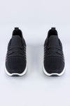 Knitted sneakers with laces