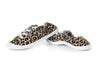 Lace-up, flat sole textile sneakers