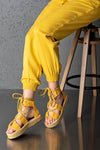 Flatform espadrille sandals