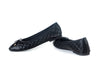 Round toe ballerinas with ribbon
