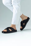 Sandales en cuir à plateforme.