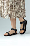Leather velcro sandals