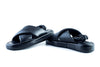 Leather crossover straps sandals
