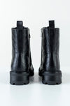 Lace-up, woven look boots