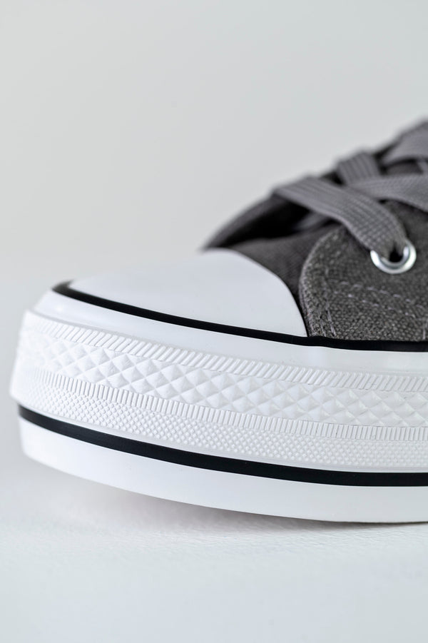 High top textile sneakers