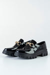 Chunky sole loafers with chain