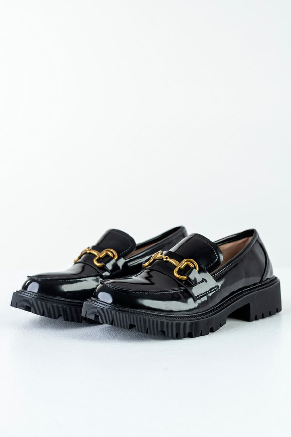 Chunky sole loafers with buckle