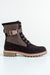 Leather lace-up boots with buckle
