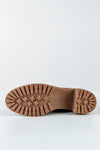 Leather boots with elastic at sides