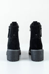 Leather boots with decorative zipper on side
