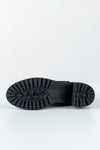 Leather boots with decorative zipper on side