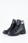 Leather lace-up boots