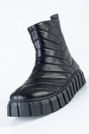 Leather quilted boots
