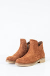 Leather boots with wave top